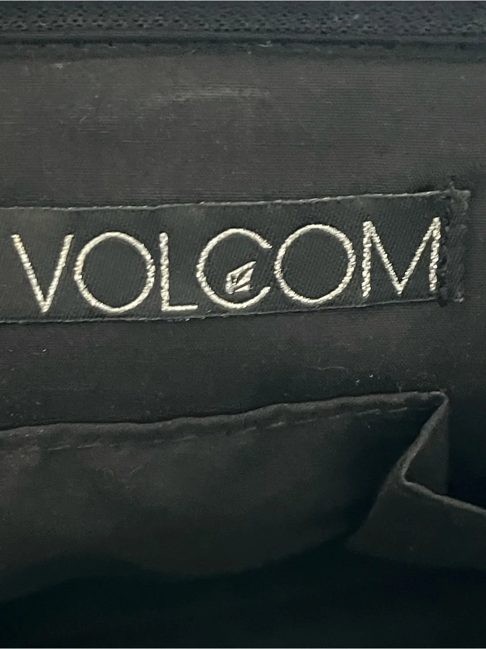 Volcom Black Satchel with Contrast White Stitching